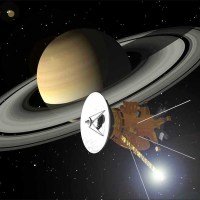 Artist's impression of Cassini at Saturn