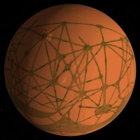 Image of Mars with canali.