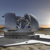 Artist's rendering of the European Extremely Large Telescope